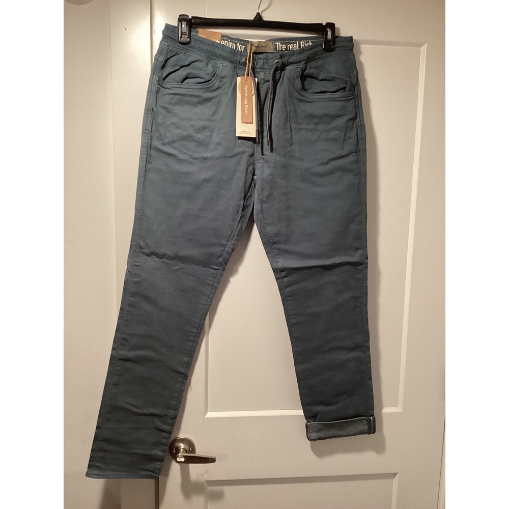 Blend Twister Slim Regular Fit Hybrid Jogger Denim Pants Teal Blue XL 20717118